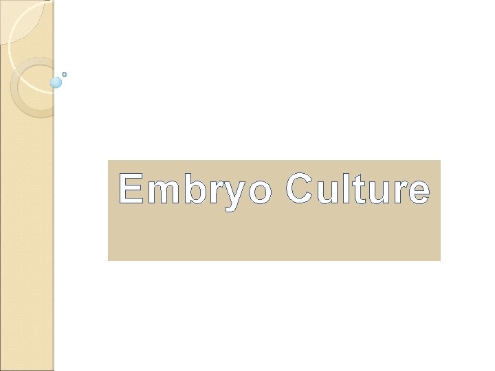 Embryo Culture 