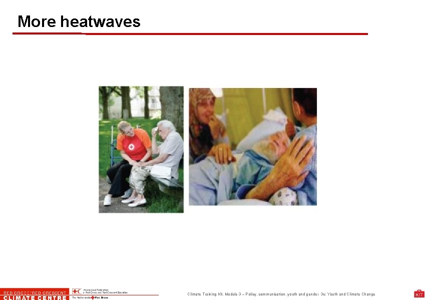 More heatwaves Climate Training Kit. Module 3 – Policy, communication, youth and gender 3