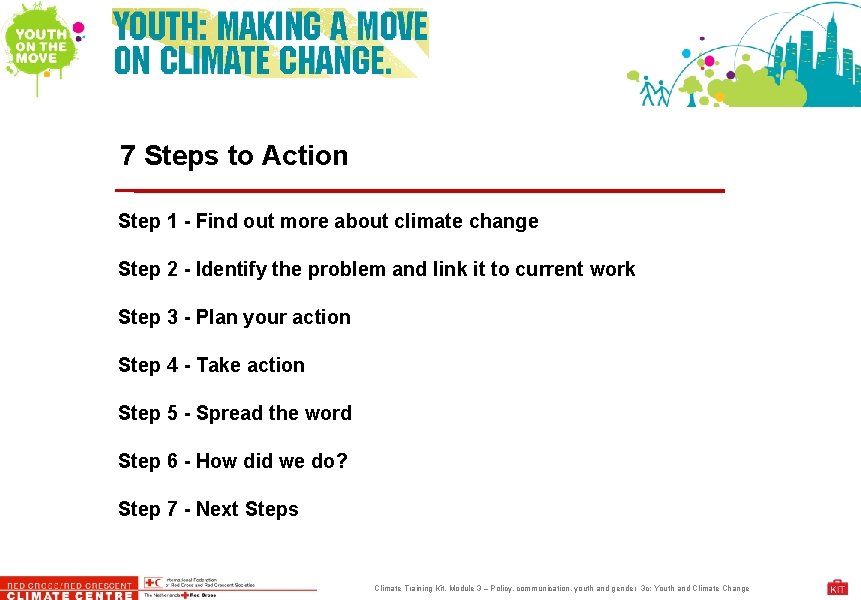 7 Steps to Action Step 1 - Find out more about climate change Step