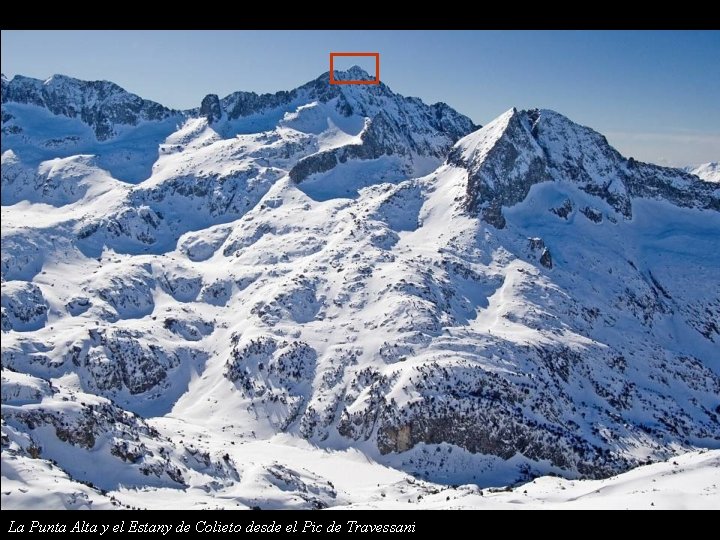 La Punta Alta y el Estany de Colieto desde el Pic de Travessani 