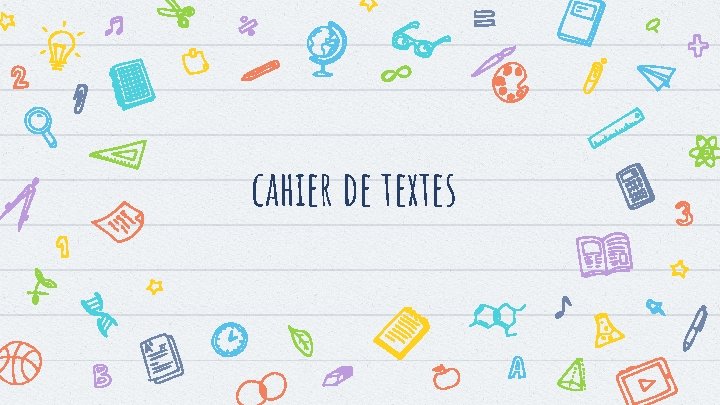 cahier de textes 