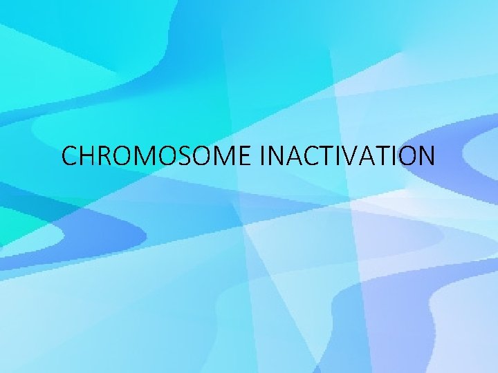 CHROMOSOME INACTIVATION 