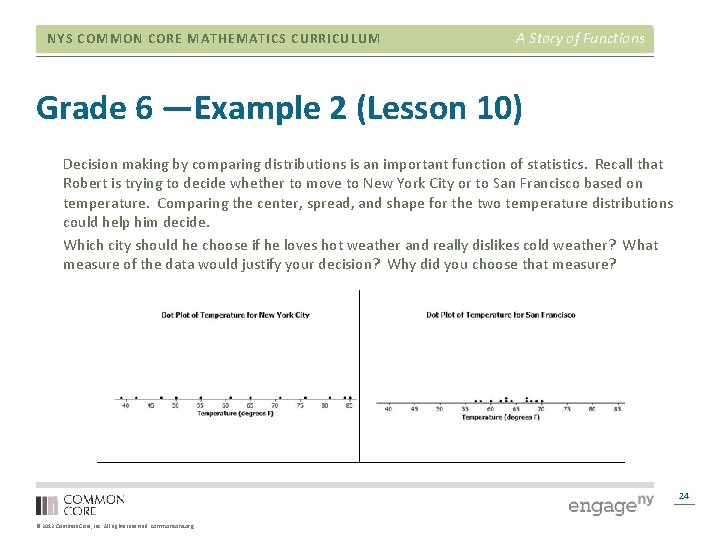 NYS COMMON CORE MATHEMATICS CURRICULUM A Story of Functions Grade 6 —Example 2 (Lesson