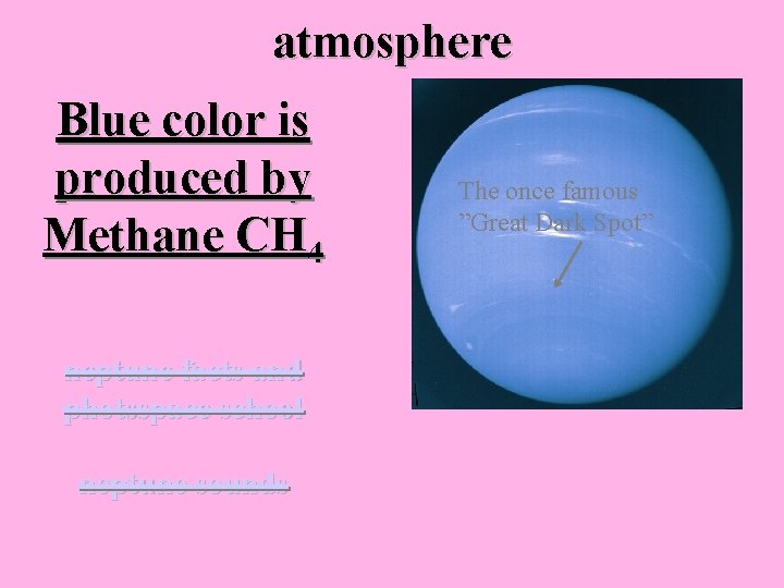 atmosphere Blue color is produced by Methane CH 4 neptune facts and photsspace school