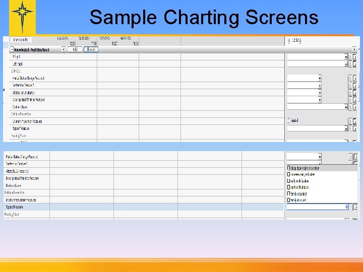 Sample Charting Screens 