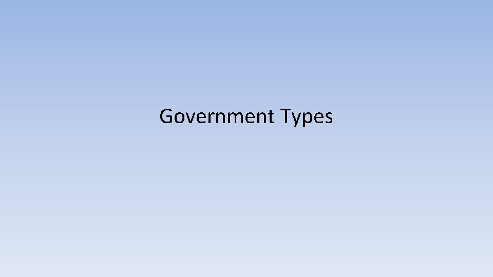 Government Types 