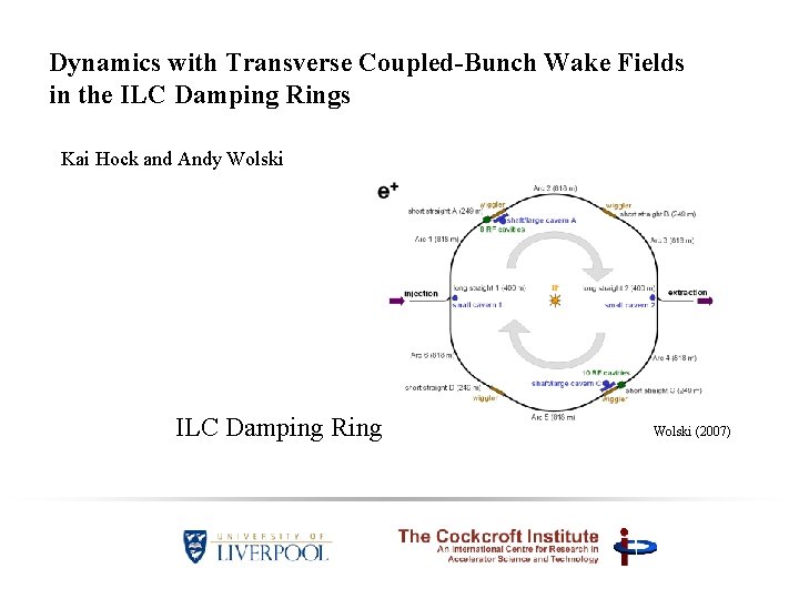 Dynamics with Transverse Coupled-Bunch Wake Fields in the ILC Damping Rings Kai Hock and