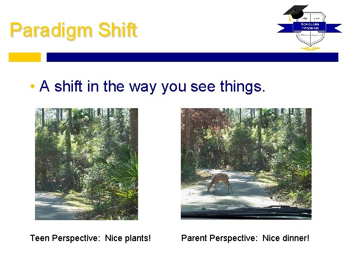 Paradigm Shift • A shift in the way you see things. Teen Perspective: Nice