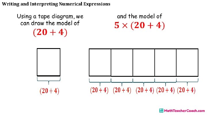 Writing and Interpreting Numerical Expressions 