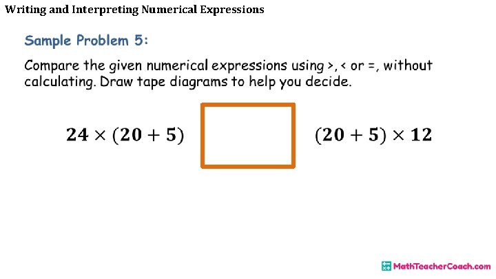 Writing and Interpreting Numerical Expressions 