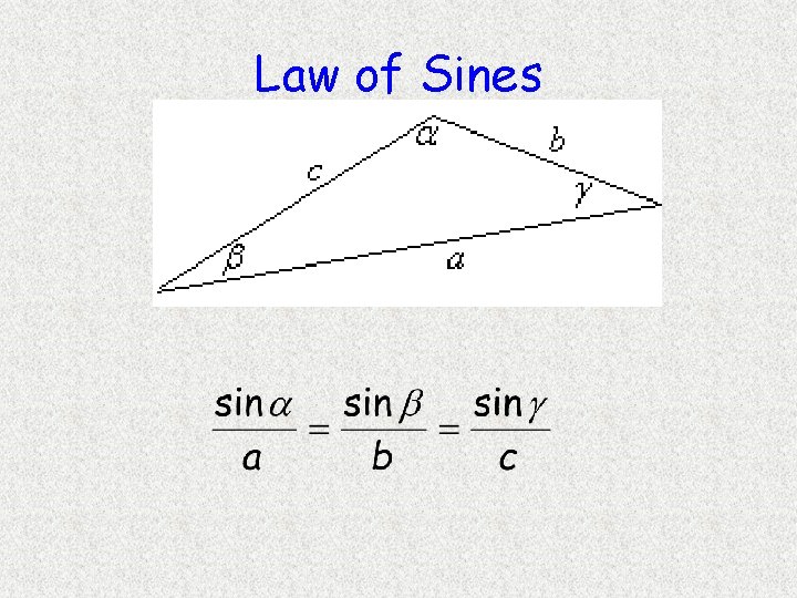 Law of Sines 