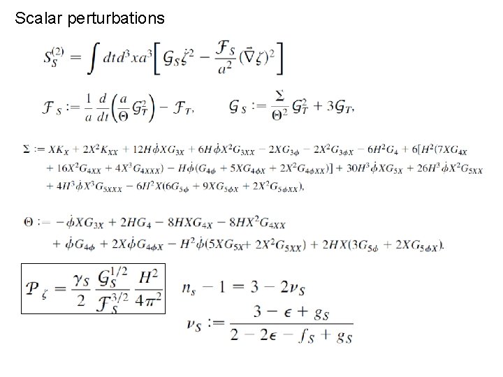 Scalar perturbations 