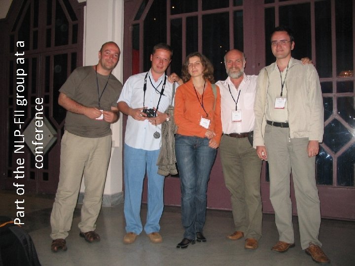 Part of the NLP-FII group at a conference UAIC – FII 