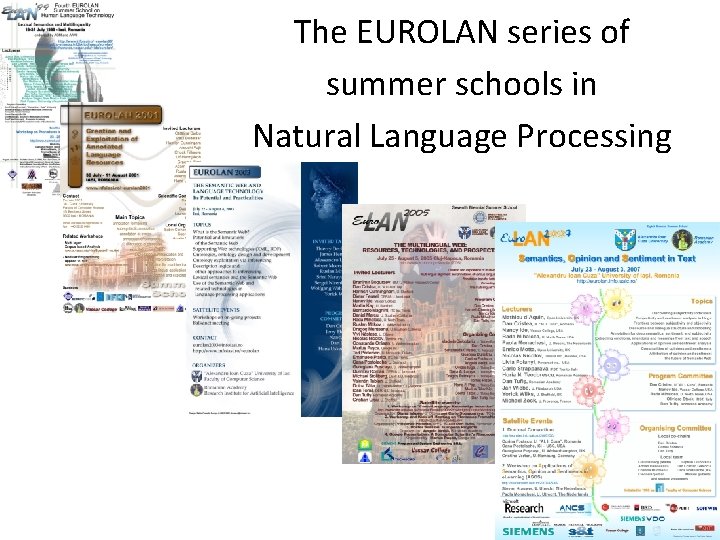The EUROLAN series of summer schools in Natural Language Processing 