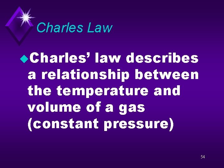 Charles Law u. Charles’ law describes a relationship between the temperature and volume of