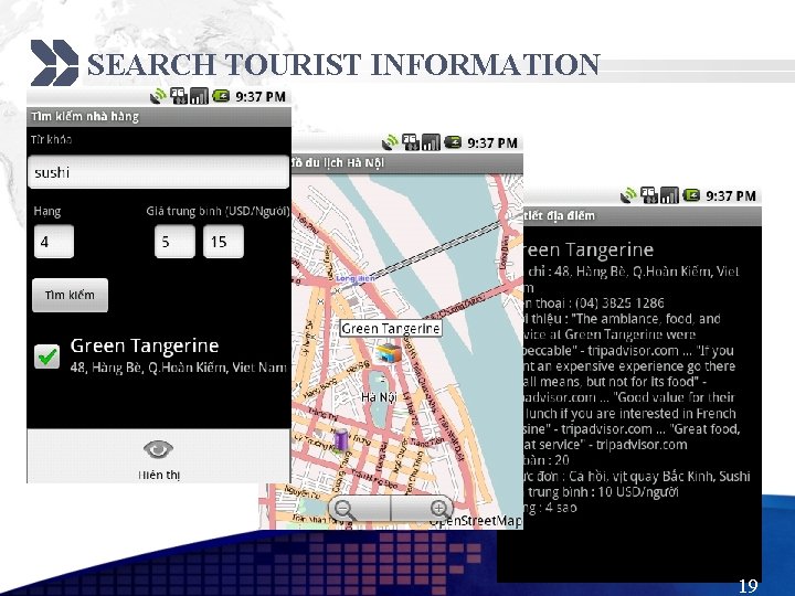 SEARCH TOURIST INFORMATION 19 
