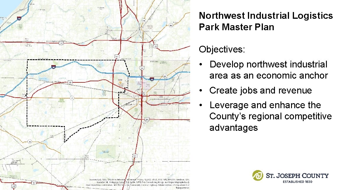 Northwest Industrial Logistics Park Master Plan Objectives: • Develop northwest industrial area as an Northwest Industrial Logistics Park Master Plan Objectives: • Develop northwest industrial area as an