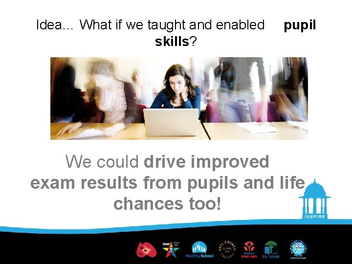 Idea… What if we taught and enabled skills? pupil We could drive improved exam