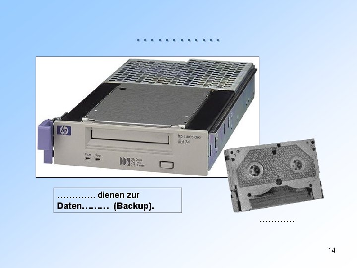 …………. dienen zur Daten……… (Backup). ………… 14 