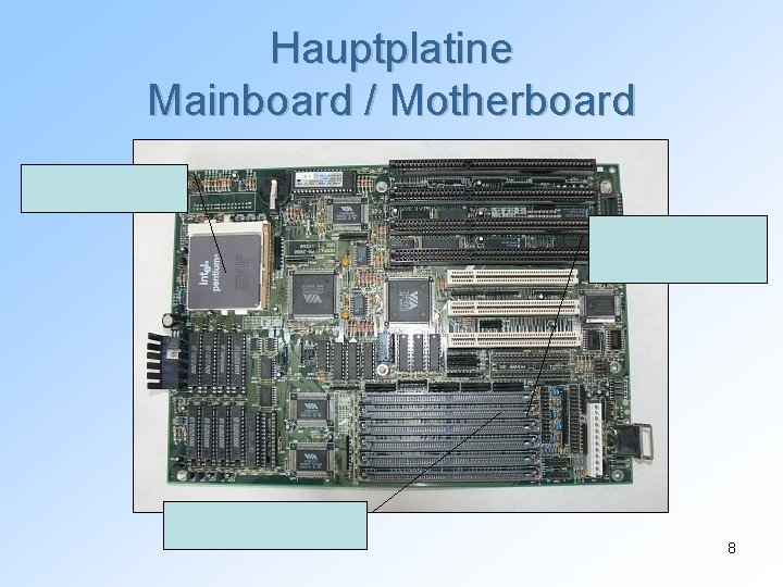 Hauptplatine Mainboard / Motherboard 8 
