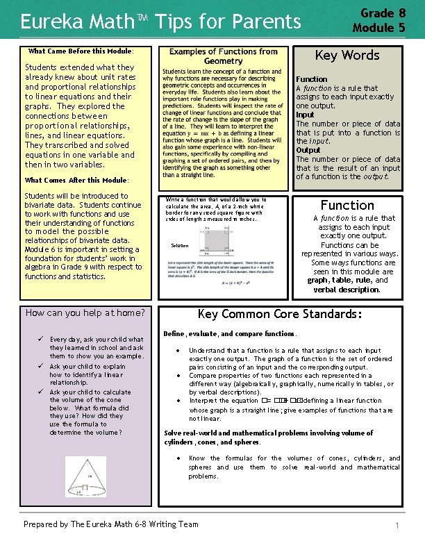 Eureka Math Tips for Parents What Came Before