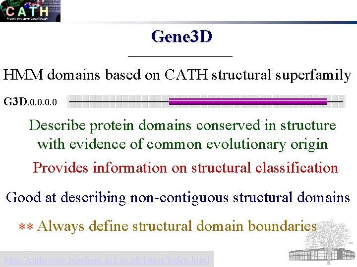 Gene 3 D HMM domains based on CATH structural superfamily G 3 D. 0.