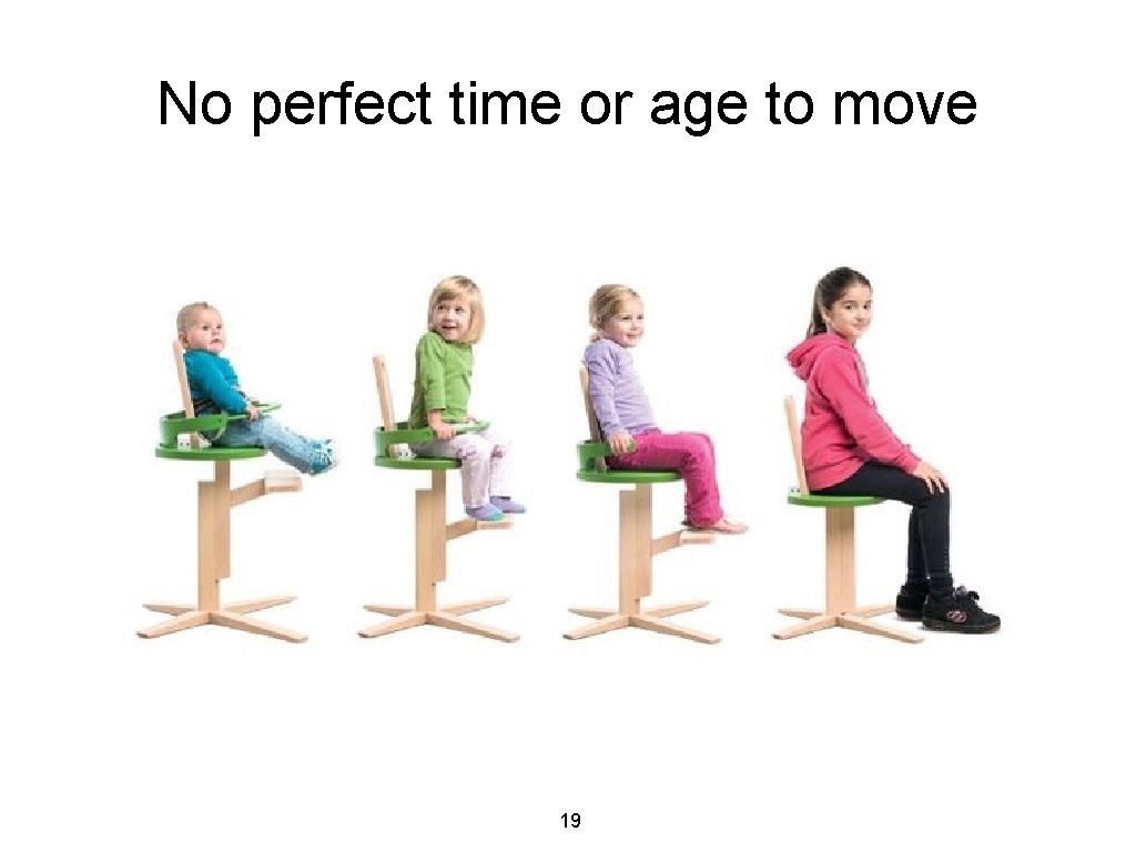 No perfect time or age to move 19 No perfect time or age to move 19