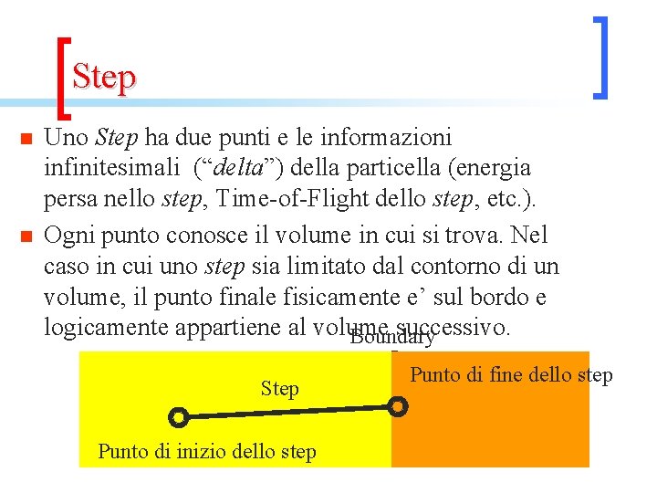 Step n n Uno Step ha due punti e le informazioni infinitesimali (“delta”) della