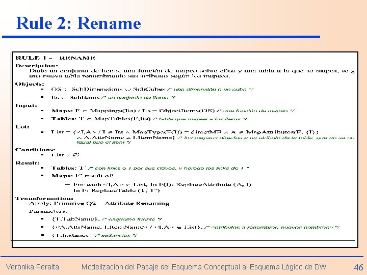 Rule 2: Rename Verónika Peralta Modelización del Pasaje del Esquema Conceptual al Esquema Lógico