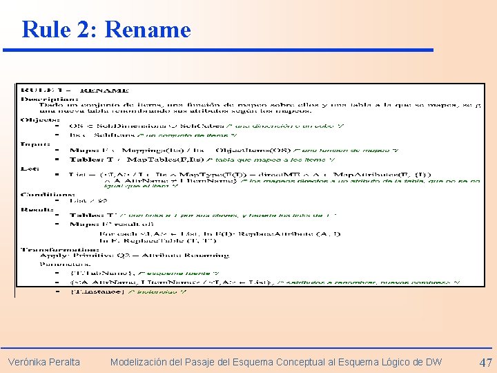 Rule 2: Rename Verónika Peralta Modelización del Pasaje del Esquema Conceptual al Esquema Lógico