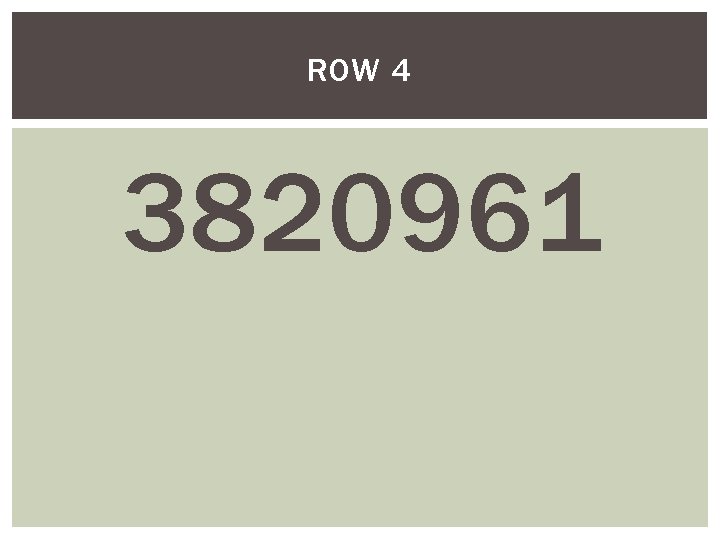 ROW 4 3820961 