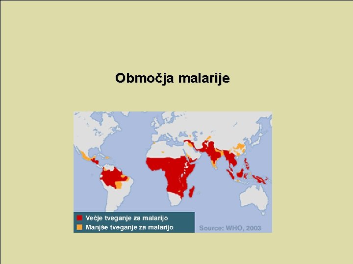 Območja malarije 