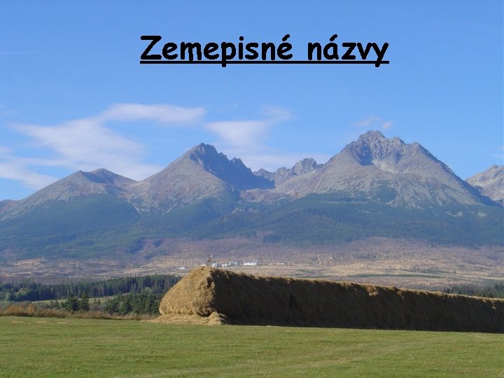 Zemepisné názvy 