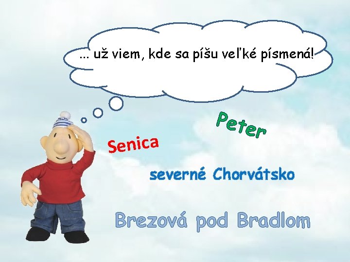 . . . už viem, kde sa píšu veľké písmená! Senica Pete r severné