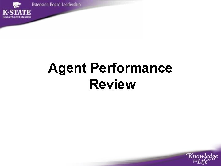 Agent Performance Review 