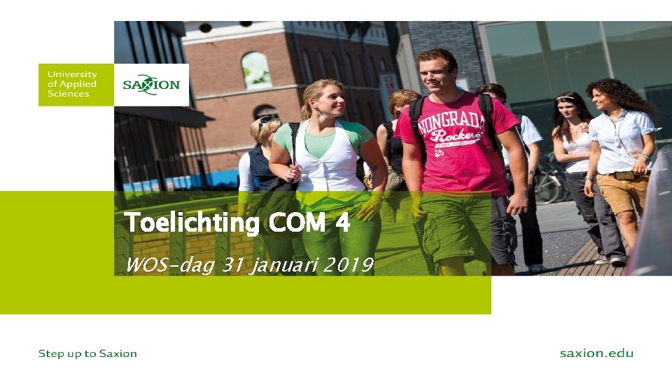 Toelichting COM 4 WOS-dag 31 januari 2019 