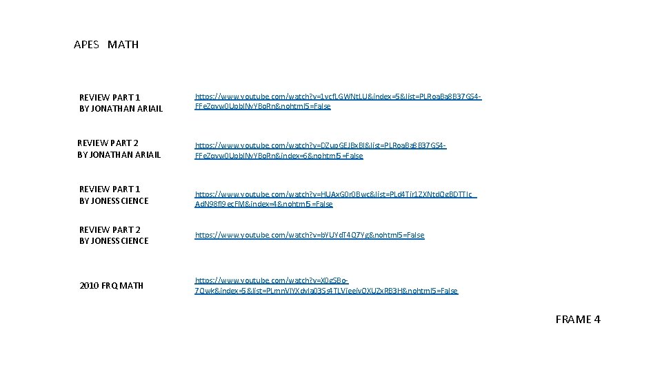 APES MATH REVIEW PART 1 BY JONATHAN ARIAIL https: //www. youtube. com/watch? v=1 vcf.