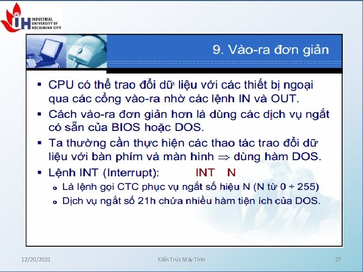 12/20/2021 Kiến Trúc Máy Tính 27 