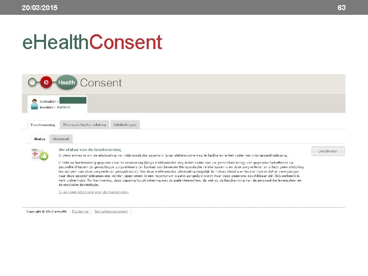 20/03/2015 e. Health. Consent 63 