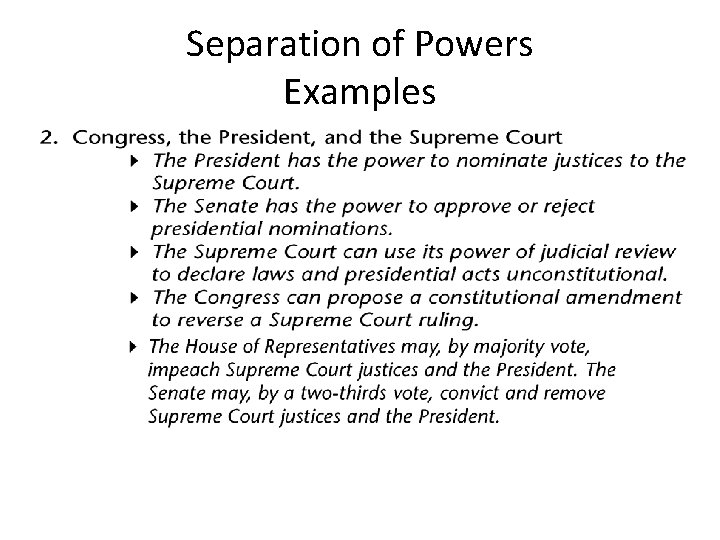 Separation of Powers Examples 