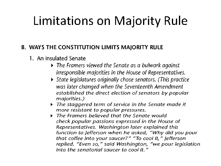 Limitations on Majority Rule 