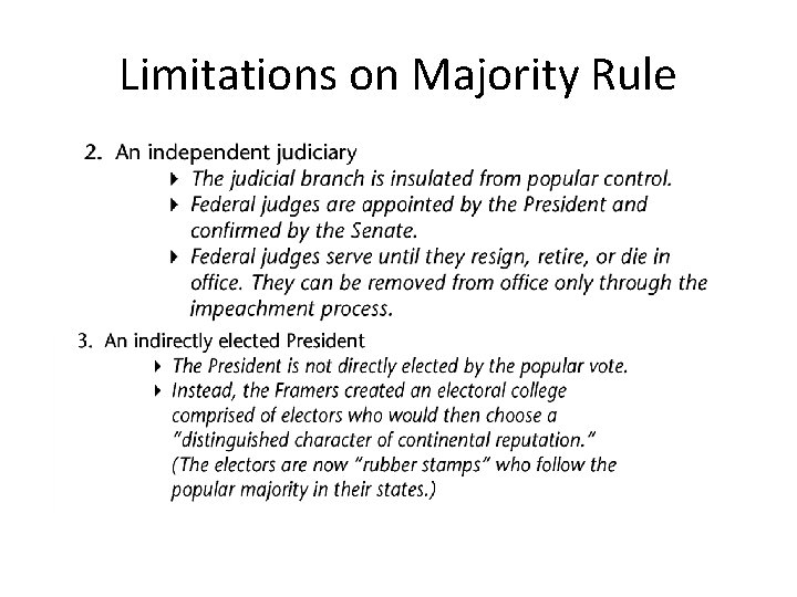 Limitations on Majority Rule 