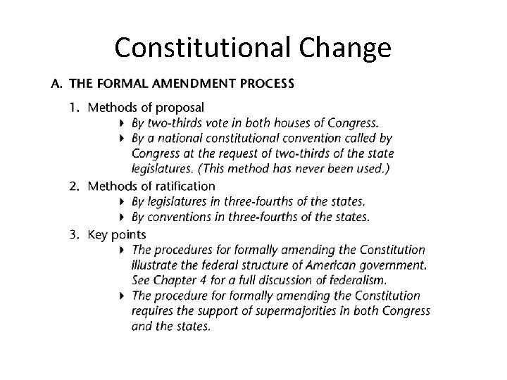 Constitutional Change 