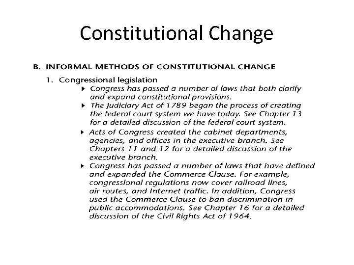 Constitutional Change 