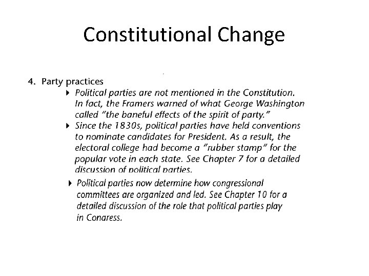 Constitutional Change 