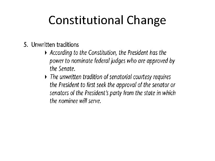 Constitutional Change 