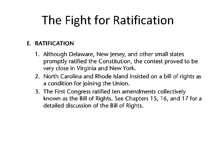 The Fight for Ratification 