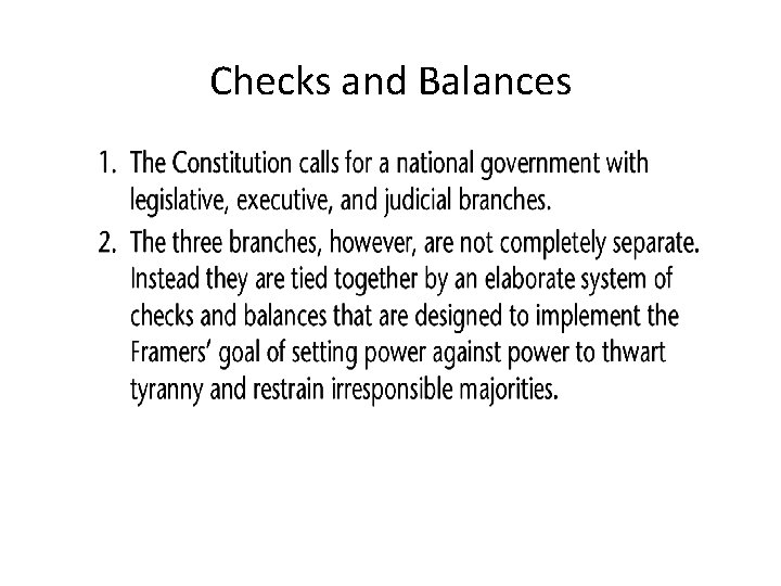 Checks and Balances 