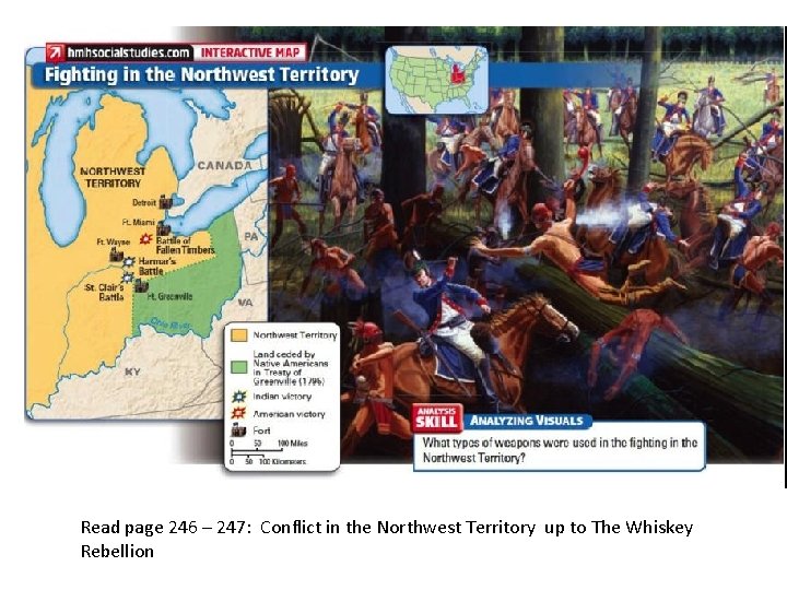 Read page 246 – 247: Conflict in the Northwest Territory up to The Whiskey