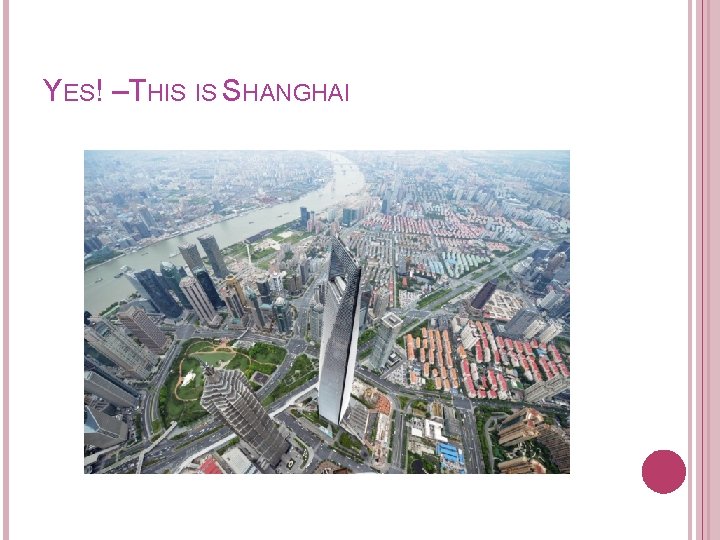 YES! –THIS IS SHANGHAI 